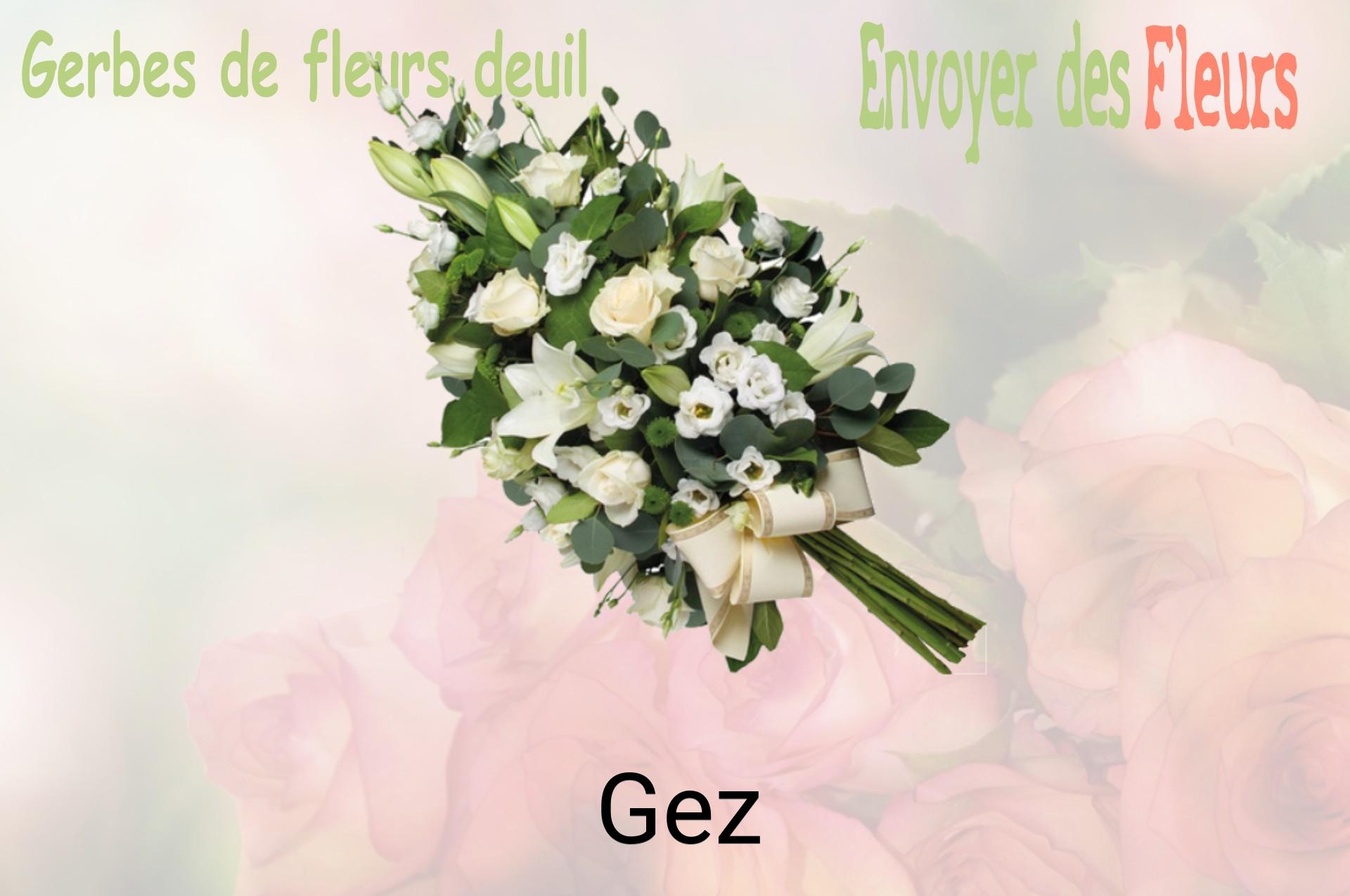 Gerbe de fleurs de deuil livrée à Gez